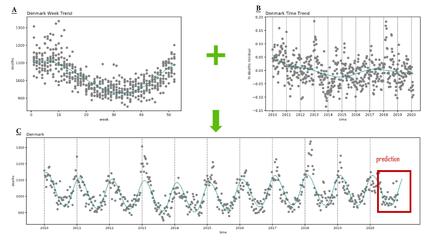 Estimation of total mortality due to COVID-19