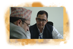 Dr. Dhimal works closely with another researcher