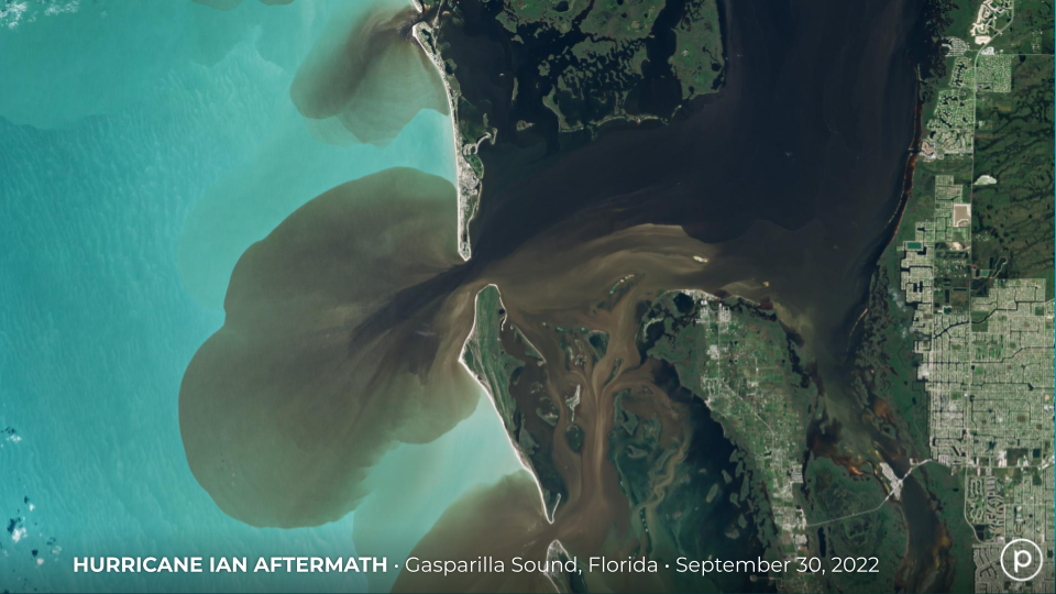 Hurricane Ian aftermath, Gasparilla Sound, Florida, September 30, 2022