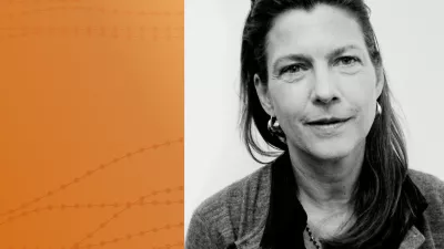 Professor Heidi Larson on an orange background