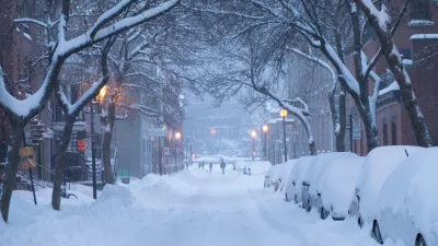 snow-covered city street