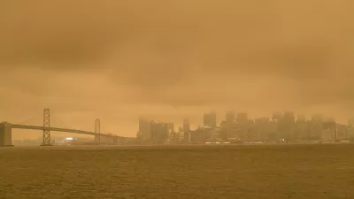 the San Francisco skyline shrouded in wildfire smoke