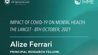 Impact of COVID-19 on mental health, Alize Ferrari, principal research fellow, University of Queensland