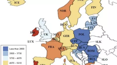 map of Europe showing prevalence of mental disorders by country