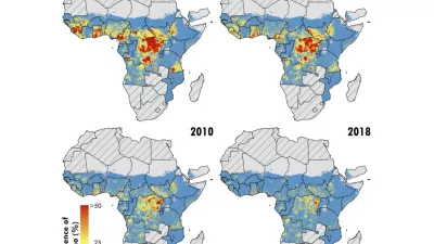 maps of Africa showing onchocerciasis prevalence