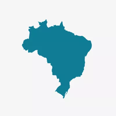 Outline of the shape of Brazil