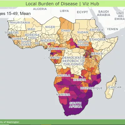 map visualization of HIV in Africa